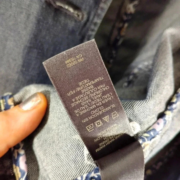 Liz Claiborne Denim Jean Jacket 100% Cotton Blue XL - Picture 14 of 15